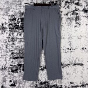 Uniqlo Pants Mens Size Extra Large Gray 34x28 Performance Office Career Commuter